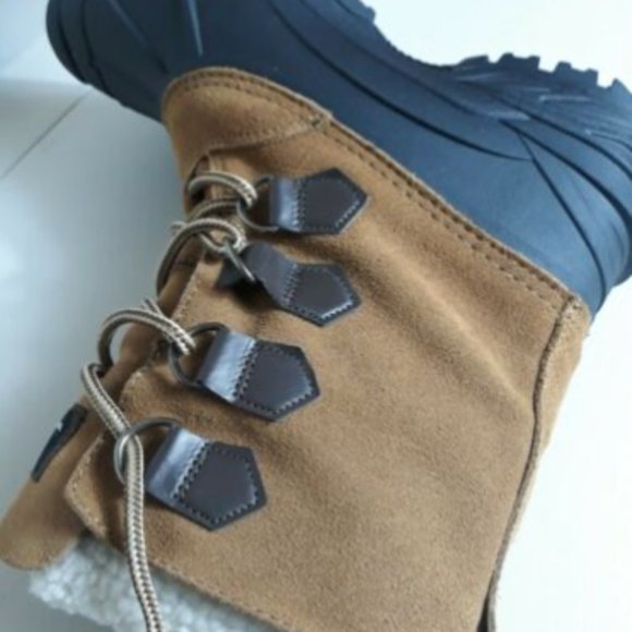 Weatherproof Waterproof Shell Mens Boots Size 8M Faux Fur Gorge 625-2010 - Picture 9 of 9